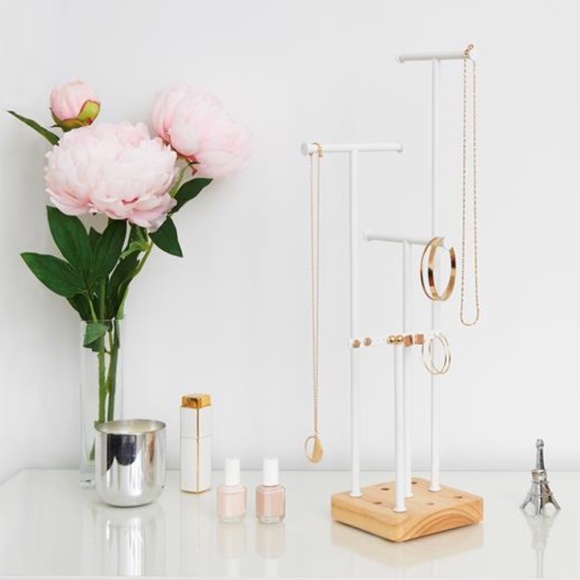 Umbra "ACRO" White Natural Jewellery Stand - Picture 1 of 5